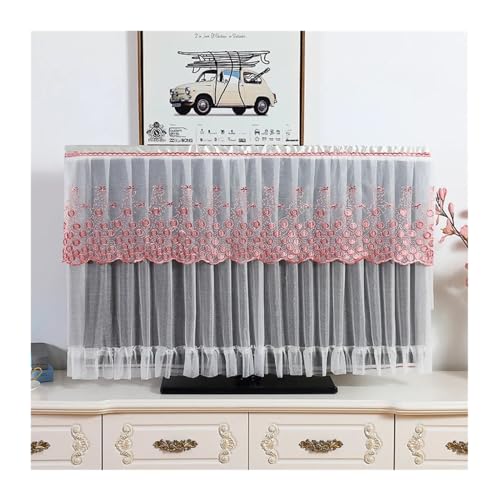 LCKKJHG Monitorabdeckung, TV-Abdeckung, Spitze, zum Aufhängen, vertikal, Staub, flache gebogene Oberfläche, Monitorschutz, moderne Wohnzimmer-Dekoration (14,92 x 55 cm) von LCKKJHG