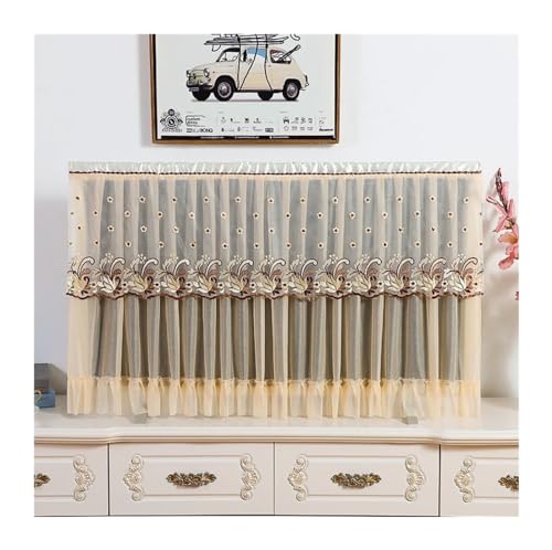 LCKKJHG Monitorabdeckung, TV-Abdeckung, Spitze, zum Aufhängen, vertikal, Staub, flache gebogene Oberfläche, Monitorschutz, moderne Wohnzimmer-Dekoration (2,80 x 50 cm) von LCKKJHG