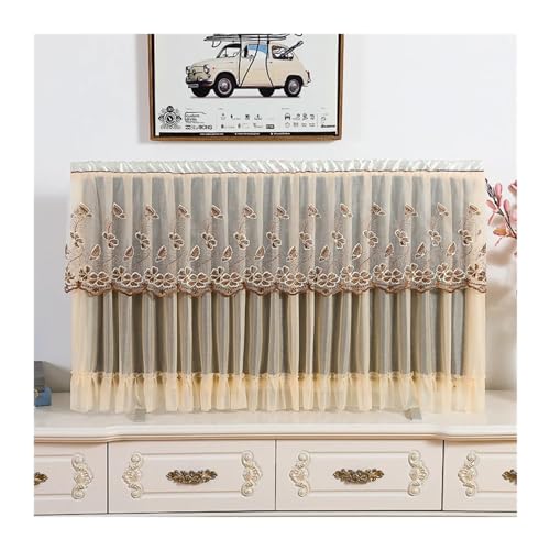 LCKKJHG Monitorabdeckung, TV-Abdeckung, Spitze, zum Aufhängen, vertikal, Staub, flache gebogene Oberfläche, Monitorschutz, moderne Wohnzimmer-Dekoration (6,92 x 55 cm) von LCKKJHG