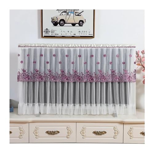 LCKKJHG Monitorabdeckung, TV-Abdeckung, Spitze, zum Aufhängen, vertikal, Staub, flache gebogene Oberfläche, Monitorschutz, moderne Wohnzimmer-Dekoration (8,92 x 55 cm) von LCKKJHG