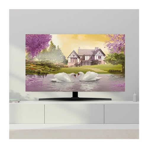 LCKKJHG Monitorabdeckung, TV-Abdeckung, Staubschutz, Stoff, 81,3 - 178,8 cm, hochwertig, für den Haushalt, zum Aufhängen, Schreibtisch, gebogen, universell (16,5 Zoll 152 x 92 cm) von LCKKJHG