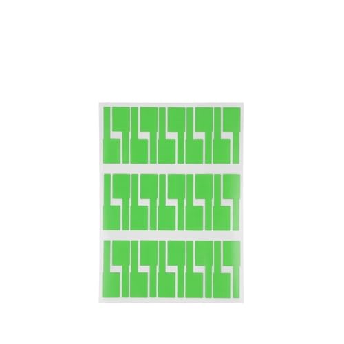 LCKKJHG Selbstklebende Kabeletiketten für Netzwerkkabel, A4, selbstklebend, wasserdicht, bunt, für Elektrokabel, Kabel-Identifikation (grün-5sheet) von LCKKJHG