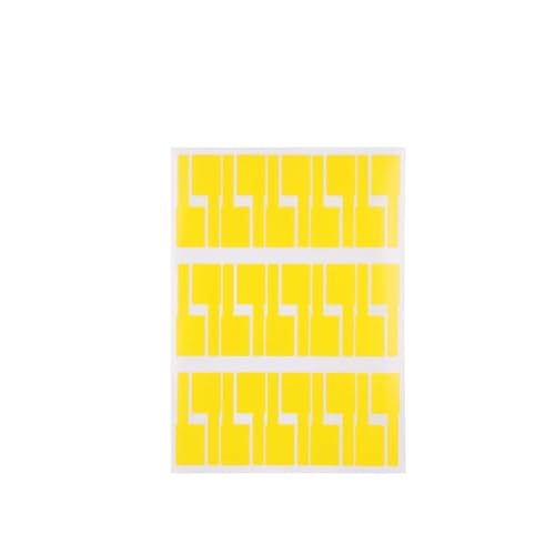 LCKKJHG Selbstklebende Kabeletiketten für Netzwerkkabel, A4, selbstklebend, wasserdicht, bunt, für elektrische Kabel, Kabel-Identifikation (gelb-5sheet) von LCKKJHG