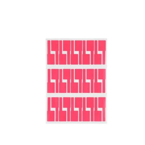 LCKKJHG Selbstklebende Kabeletiketten für Netzwerkkabel, A4, selbstklebend, wasserdicht, bunt, für elektrische Kabel, Kabel-Identifikation (rot-5sheet) von LCKKJHG