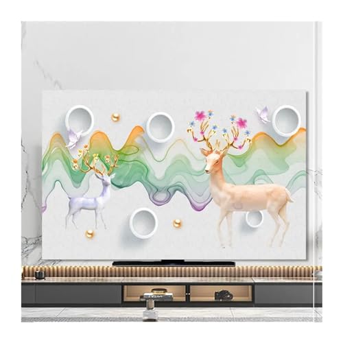 Monitorabdeckung, TV-Abdeckung, Staubschutz, Handtuch, 109 cm, 139 cm, 127 cm, 165 cm, zum Aufhängen, LCD-Abdeckung, verschiedene Größen, universelle Dekoration (9,4 Zoll (77 x 48 m)) von LCKKJHG
