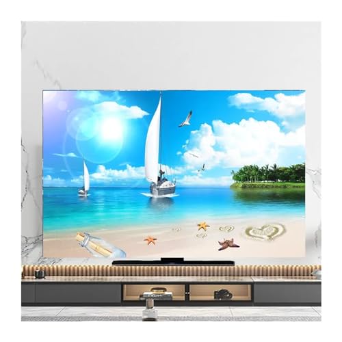 Monitorabdeckung, TV-Abdeckung, Staubschutz, Handtuch, 116 x 67 cm, zum Aufhängen, LCD-Abdeckung, verschiedene Größen, universelle Dekoration (1,4-50 Zoll) von LCKKJHG