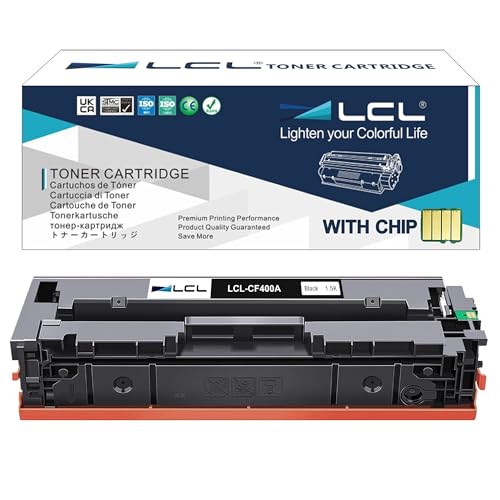LCL 201A CF400A (1Stück Schwarz) Toner Kompatibel für HP Color Laserjet Pro M252 M252dw M252n MFP M274 M274n M277 M277dw M277n MFP-M277c6 von LCL