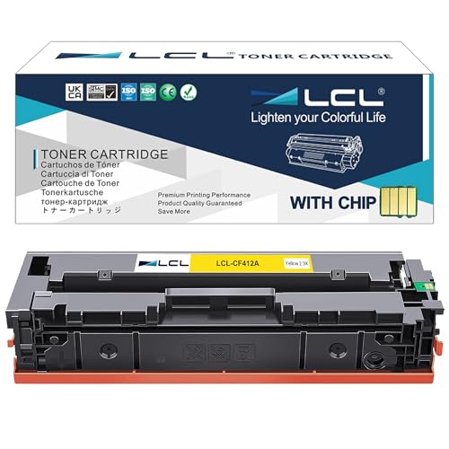 LCL 410A CF412A (1Stück Gelb) Toner Kompatibel für HP Color Laserjet Pro MFP M477fnw MFP M477fdn MFP M477fdnw MFP M452dn MFP M452dw MFP M452nw MFP M377dw von LCL
