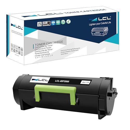 LCL 60F200E 602E 2500 Seiten Toner Kompatibel (Schwarz) kompatibel für Lexmark MX310 MX310dn MX410 MX410de MX510 MX510de MX511 MX511dte MX511dhe MX511de MX610 MX610dw MX611 MX611de MX611dhe MX611dte von LCL