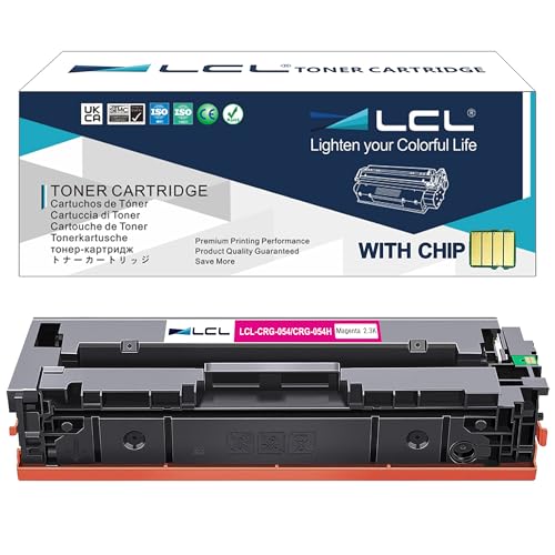 LCL Kompatibel Toner 054 054H CRG-054 CRG-054H 3026C002 (1 Magenta) Ersatz für Canon i-SENSYS LBP621cw 623cw MF643CDW MF645CX MF640C MF641CW MF642CDW MF643CDW MF644CDW MF645CX LBP621CW LBP622CDW von LCL