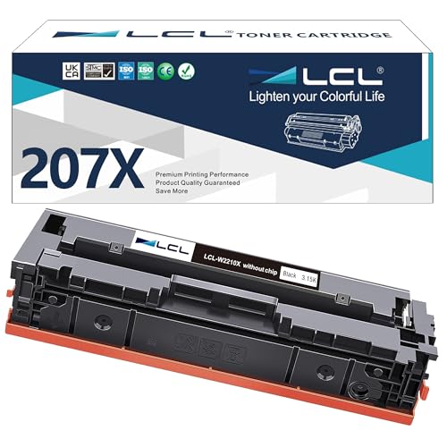 LCL Kompatibel Toner 207A 207X W2210A W2210X OhneCHIP Ersatz für HP Color Laserjet Pro M255dw MFP M282nw M283cdw M283fdw Printer M283fdn M255nw (1Schwarz) von LCL
