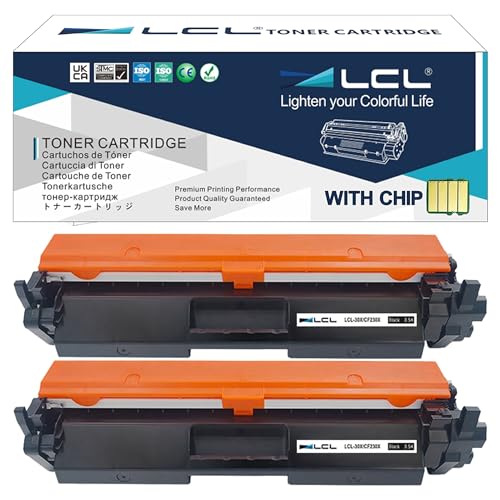 LCL Kompatibel Toner 30A 30X CF230A CF230X CRG220 High Yield (2Schwarz) Kompatible für HP Laserjet Pro M203dn 203dw MFP M227fdw 227sdn von LCL