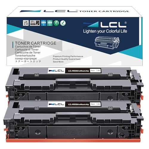 LCL Kompatibel Toner 415A W2030A OhneChip (2Schwarz) Ersatz für HP Color Laserjet Pro M454 M454dn M454dw MFP M479 M479fnw M479dw M479fdn M479fdn M479fdw von LCL