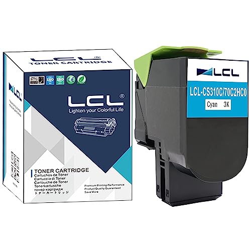 LCL Kompatibel Toner 70C0H20 700H2 70C2HC0 702HC 70C2HCE 702HCE 70C20C0 702C 70C20CE 702CE 3000Seiten CS310 CS310n (1 Cyan) Kompatibel für LEXMARK von LCL