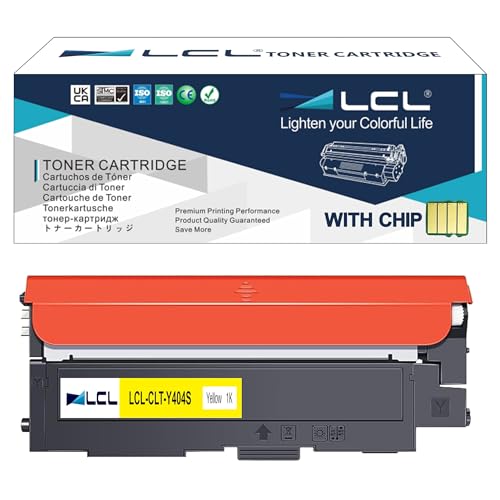 LCL Kompatibel Tonerkartusche CLT-P404C CLT-Y404S CLT-404S Y404S 404S (1 Gelb) Ersatz für Samsung SL-C430 SL-C430W SL-C480 SL-C480W SL-C480FN SL-C480FW/SC-C482/SL-C482W/SL-C482FW/SL-C432/SL-C432W von LCL
