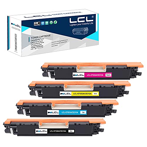 LCL Remanufactured Toner 126A CE310A CE311A CE312A CE313A CRG729 CRG-729 (Schwarz Cyan Magenta Gelb) Kompatibel für HP Laserjet Pro CP1020 CP1025 CP1025nw 100 MFP M175 M175nw M175a M175n M175w von LCL