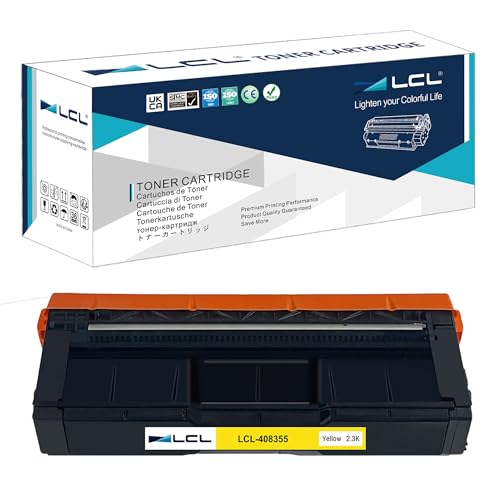 LCL Remanufactured Toner 408355 M C250 M C250FWB PC300W als Ersatz für Ricoh M C250 M C250FWB PC300W (Gelb) von LCL