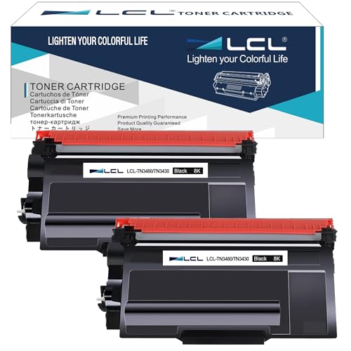 TN3480 HL-L5100DN Toner Kompatibel für Brother TN-3480 TN 3480 HL-L5100DN MFC-L5750DW Toner MFC-L5700DN HL-L5200DW DCP-L5500DN HL-L6400DW HL-L5000D HL L5100DN TN-3430 TN3430 (Schwarz, 2er-Pack) von LCL