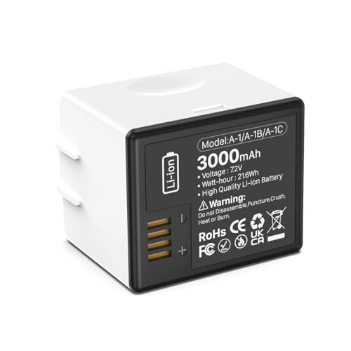 1-Pack Wiederaufladbare Ersatz Akku für Arlo Pro, Arlo Pro 2, 7.2V Upgraded 3000mAh Li-Ion Kamera Batterie für Arlo Kamera,VMA4400 A-1 A-1B A-1C von LCLEBM