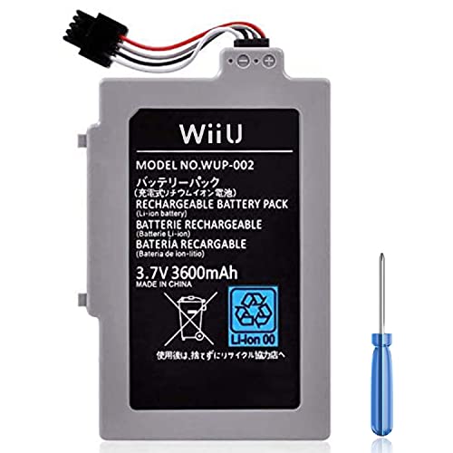 LCLEBM 3600mAh Wii U Wiederaufladbarer Akku Ersatzpack für Nintendo Wii U, Wii U Gamepad Controller AC1748 AC1612, Wup-012 Wup-010 von LCLEBM