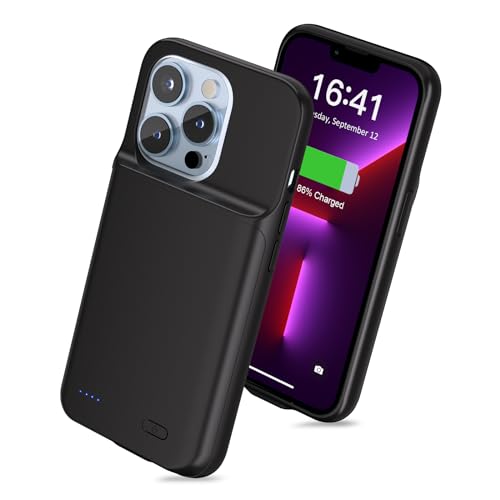 LCLEBM Akkuhülle für iPhone 13 Pro Max, 8200 mAh, Schwarz von LCLEBM