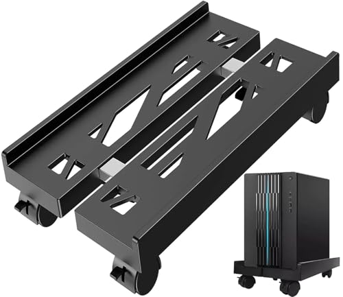 LCOUACEO PC Ständer Halterung unter Schreibtisch, PC Rollwagen, Computer Desktop Ständer Universal Verstellbare CPU Ständer mit Rollen LCOUACEO PC Ständer Halterung unter Schreibtisch, PC Rollwagen, Computer Desktop Ständer Universal Verstellbare CPU Ständer mit Rollen von LCOUACEO