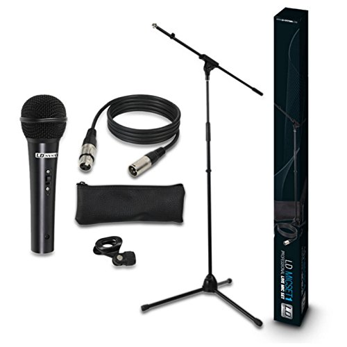 LD Systems MIC Set 1 ; Mikrofon Set mit Mikrofon, Stativ, Kabel und Klemme, schwarz, OneSize von LD Systems