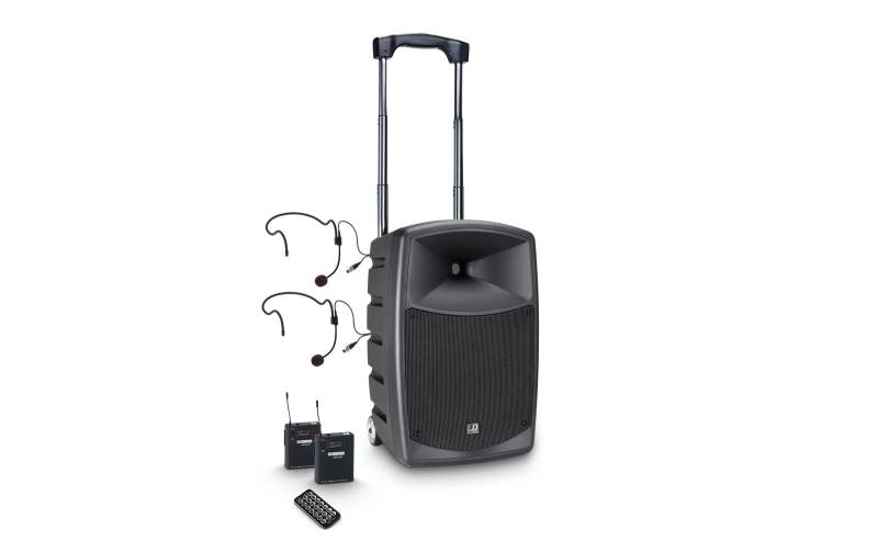 LD Systems RoadBuddy 10 BPH 2 Akkubetriebener Bluetooth-Lautsprecher mit Mixer, 2 Bodypacks und 2 Headsets von LD Systems
