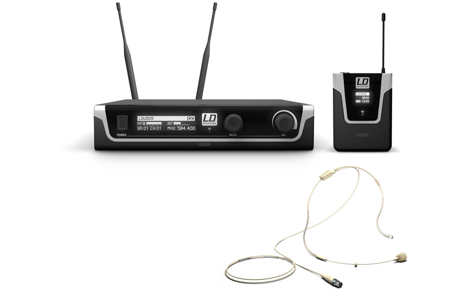 LD Systems U505 BPHH Funkmikrofon System mit Bodypack und Headset beigefarben LD Systems U505 BPHH Funkmikrofon System mit Bodypack und Headset beigefarben von LD Systems