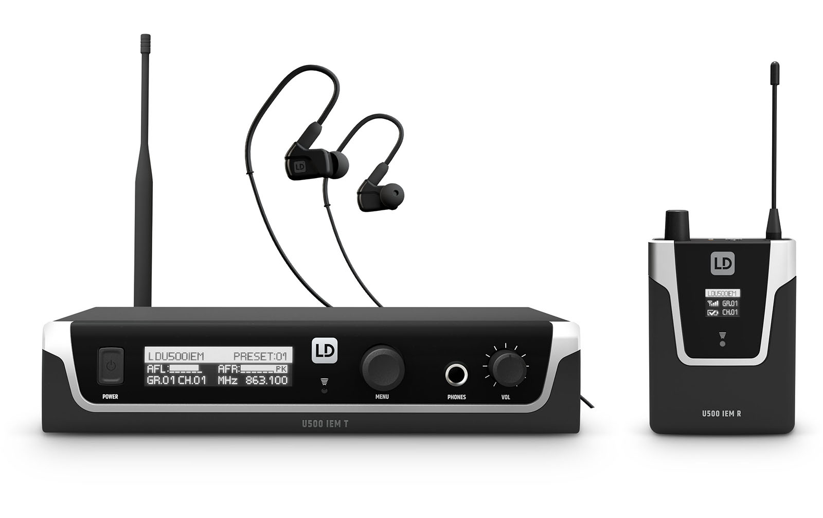LD Systems U508 IEM HP - In-Ear Monitoring-System mit Ohrhörern von LD Systems