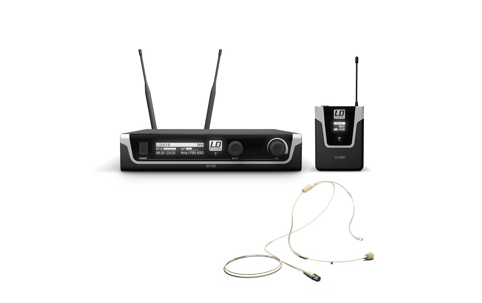LD Systems U518 BPHH Funkmikrofon System mit Bodypack und Headset beigefarben LD Systems U518 BPHH Funkmikrofon System mit Bodypack und Headset beigefarben von LD Systems