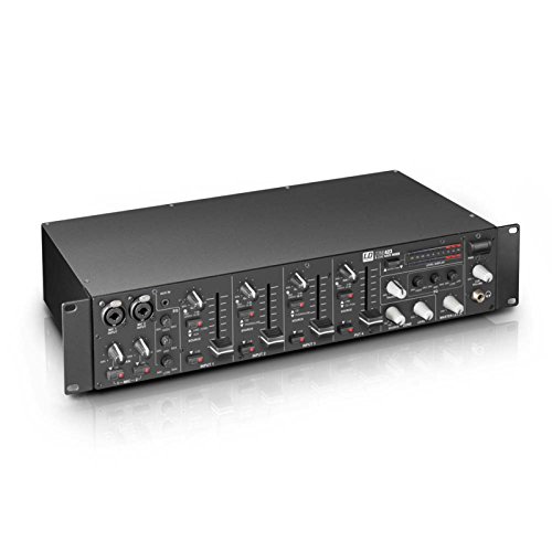 LD Systems ZONE 423-19" 2-Zonen Mixer mit 2 Mikrofonkanälen und 2HE, schwarz von LD Systems