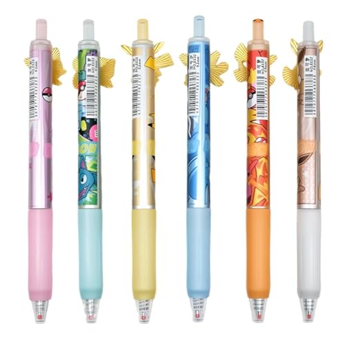 LDDYKZY Radierbare Stifte Bundle-Radierbarer Kugelschreiber Cartoon Stift Radierbar 6 Erasable Pen Löschbaren Gelstiften für Kinder Studenten Schule Büro von LDDYKZY