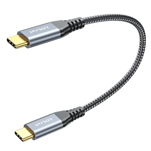 Kurze USB C auf USB C Kabel bis zu 10Gbps Datenübertragung - 30cm/0.3M, USB C 3.1 Gen2 Kabel unterstützt 100W Lade 4K Video Output Monitor, für iPhone 15, MacBook Pro, Galaxy S21, iPad Pro, Samsung T7 von LDLrui