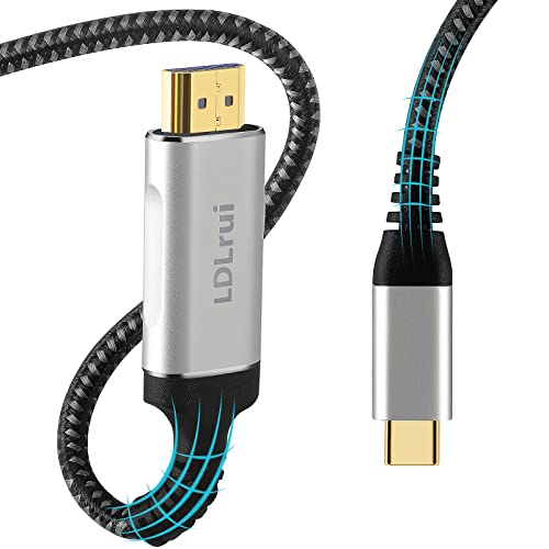 LDLrui Lange USB C auf HDMI Kabel[16.5ft/5m], 4K@60Hz HDMI zu USB C HDR Kabel, Typ-C zu HDMI langes Kabel für MacBook Pro/Air, iPad Pro, Galaxy S20/21/22/23, XPS zu TV, Projektor und Monitor von LDLrui