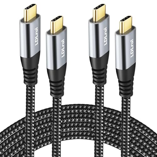 LDLrui USB C zu USB C Kabel 6ft/1.8m/180cm 2 Stück, [4K 60Hz, 10Gbps High Speed] USB Typ C zu Typ C Video Ausgangskabel für tragbaren Monitor, MacBook Pro/Air, Galaxy S22, iPad Pro & mehr von LDLrui