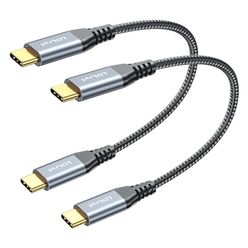 Schnelles Aufladen & 4K Video Output USB C auf USB C Kabel (0.3m 2Stück) - 10Gbps Datenübertragung für Galaxy S22/S21, iPad Pro, Samsung T7, Pixel und mehr von LDLrui