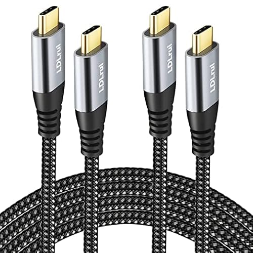 USB C zu C 3.2 Gen 2×2 Kabel 100W/20Gbps [1.8M 2 Stück] 4K Video Ausgang Schnellladung Kompatibel mit Thunderbolt 3/4 für MacBook iPad Galaxy Pixel Dell Yoga 27 Dell LG Typ C Display Monitor etc. von LDLrui