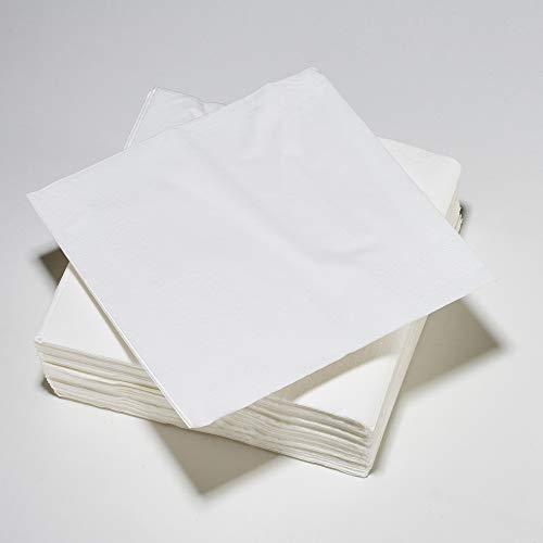Le Napage 50 Servietten aus Watte 25 x 25 cm, 3-lagig, Weiß FSC von Le Nappage