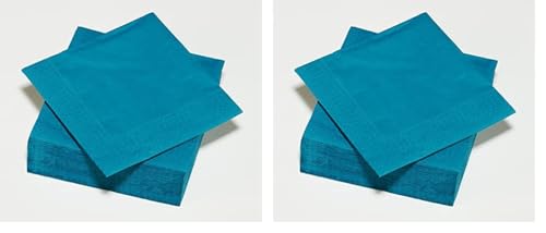 Le Nappage 50 Servietten, aus Watte, 33 x 33 cm, 2-lagig, FSC Entenblau, Zellulose, 33 x 33 cm (Packung mit 2) von Le Nappage