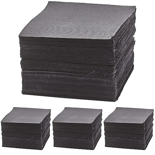 Le Nappage - Papierservietten Tex Touch - Farbe Schwarz - FSC®-zertifizierte Servietten - Recycelbar und biologisch abbaubar - Packung mit 50 schwarzen Servietten Größe 25 x 24 cm (Packung mit 4) von Le Nappage