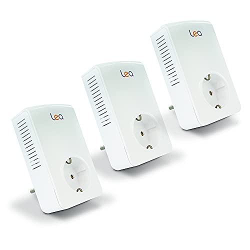 LEA Networks Pack 3 Powerline Adapter Netsocket 1800 (1800 Mbps) ETH Gigabit mit Filter von LEA Networks