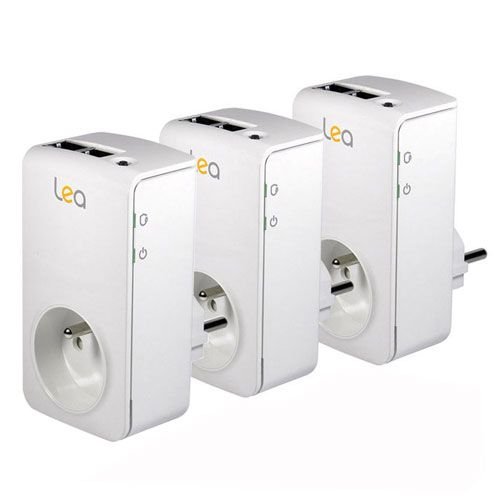 Lea 491976 Powerline Powerline Powerline Adapter mit 3 Adaptern HomePlug Turbo von LEA