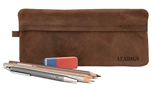 LEABAGS Leder Federmäppchen I Geräumiges Echtleder Federmappe I Federtasche für Beruf Uni Schule I Schlampermäppchen I Stiftetui I Stiftmappe I Ledermäppchen I Größe L I Nature Mittelbraun LEABAGS Leder Federmäppchen I Geräumiges Echtleder Federmappe I Federtasche für Beruf Uni Schule I Schlampermäppchen I Stiftetui I Stiftmappe I Ledermäppchen I Größe L I Nature Mittelbraun von LEABAGS