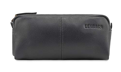 LEABAGS Leder Federmäppchen I Große Echtleder Federmappe I Federtasche für Beruf Uni Schule I Schlampermäppchen I Stiftetui I Stiftmappe I Ledermäppchen I Nappa Grau LEABAGS Leder Federmäppchen I Große Echtleder Federmappe I Federtasche für Beruf Uni Schule I Schlampermäppchen I Stiftetui I Stiftmappe I Ledermäppchen I Nappa Grau von LEABAGS