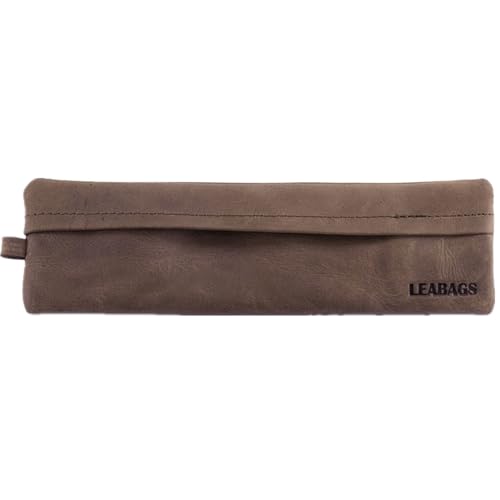 LEABAGS Leder Federmäppchen I Kleines Echtleder Federmappe I Federtasche für Beruf Uni Schule I Schlampermäppchen I Stiftetui I Stiftmappe I Ledermäppchen I Größe S I Vintage Graubraun LEABAGS Leder Federmäppchen I Kleines Echtleder Federmappe I Federtasche für Beruf Uni Schule I Schlampermäppchen I Stiftetui I Stiftmappe I Ledermäppchen I Größe S I Vintage Graubraun von LEABAGS
