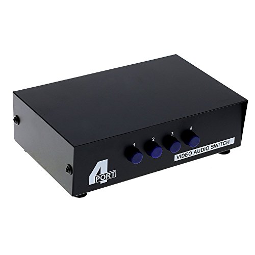 LEAGY 4 Port Video Audio AV Switch - 4 Eingang 1 Ausgang - 4 DVD an 1 TV - Standard RCA Stecker von LEAGY