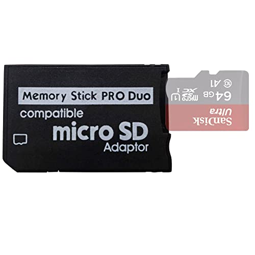 LEAGY PSP 1000, PSP 2000, PSP3000 Memory Stick Adapter, Micro SD auf Memory Stick PRO Duo MagicGate Karte für Handycam, Kamera, Sony Playstation Portable LEAGY PSP 1000, PSP 2000, PSP3000 Memory Stick Adapter, Micro SD auf Memory Stick PRO Duo MagicGate Karte für Handycam, Kamera, Sony Playstation Portable von LEAGY