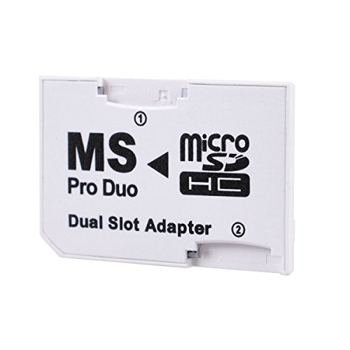 LEAGY Memory Stick Pro Duo Adapter für PSP, Dual Slot, Weiß von LEAGY