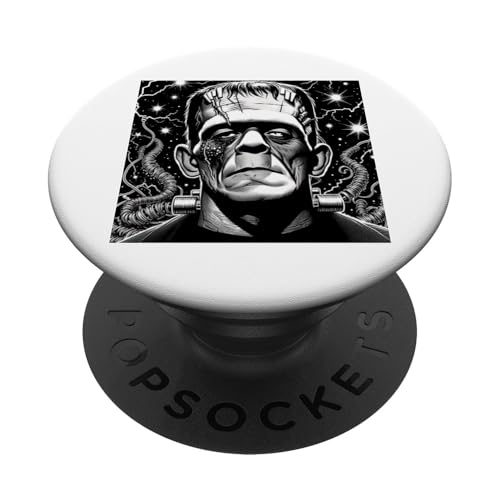 Frankenstein-Porträt PopSockets Klebender PopGrip von LEAN